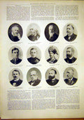 Original Old Antique Print Portrait Crozier Kestner Sable Walford Doulton 1897