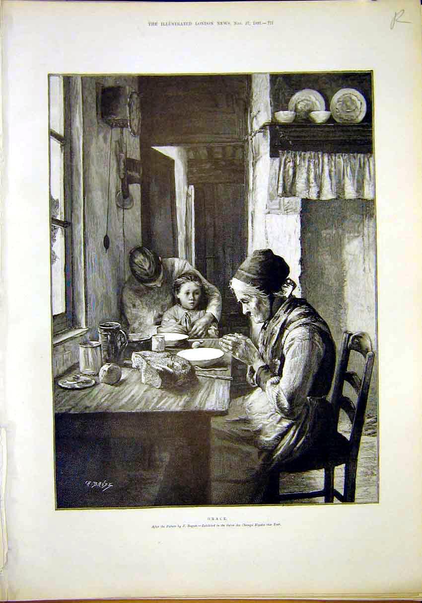 Original Old Antique Print Grace Lady Dinner Boquet Advert Brooke'S Monkey 1897