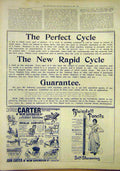 Original Old Antique Print Advert Blaisdell Carter London Mem Cicles 1897 19th