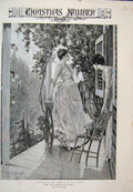 Original Old Antique Print Phyllis Sierras Harte Woodville 1887 19th