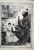 Original Old Antique Print Half Dozen Spoons Barnard Lady Jealous Guy 1885 19th