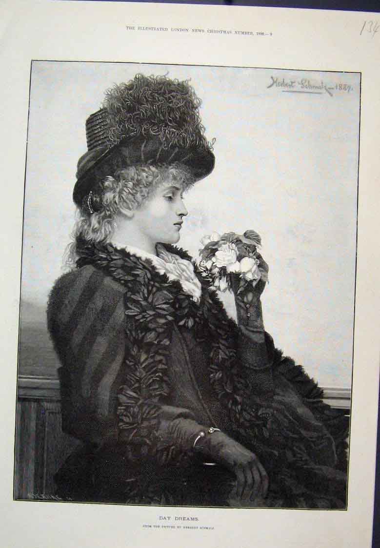 Original Old Antique Print Una Toccata C Phillot Lady Music Grsp 1883 Victorian