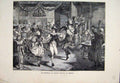 Original Old Antique Print Ernteball Harvest Festival Germany 1870 Victorian