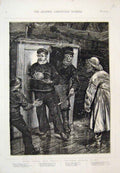 Original Old Antique Print Christmas Pudding With Sea Legs 1875 19th