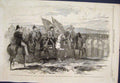 Original Old Antique Print Pelissier Inspecting Troops Crimea Landells