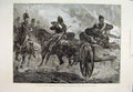 Original Old Antique Print Aldershot Nordenfeldt Gun 10Th Hussars 1886