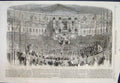 Original Old Antique Print Orpheonist Festival Crystal Palace 1860 Victorian