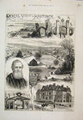 Original Old Antique Print St Leonards Hastings Alexandra Park Home 1882 19th