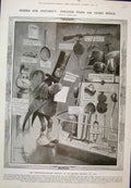 Original Old Antique Print Discovery Smelly Motor Car Chaff Cutter 1907 20th