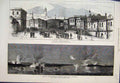 Old Antique Print War Erzeroum Russian Capture Turkish Boat Maratin 1877 19th