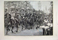 Original Old Antique Print Queens Jubilee Royal Princes Palace To Abbey 1887