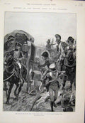 Original Old Antique Print Flight Spanish Troops Gen Cueata Wellesley 1895 Prin