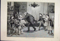 Original Old Antique Print Romp After Dinner Blind Mans Bluff 1887 Victorian