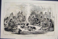 Original Old Antique Print Herzegovina Council War Pavlovitch Camp 1876 Sketch