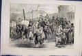 Original Old Antique Print Heavy Rains Constantinople Constitution 1877 Sketch