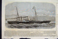 Original Old Antique Print New Yacht Galatea Trinity House Ships 1868 Victorian