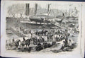 Original Old Antique Print Artillery On Board Argo Balaclava Sketch 1856 19th
