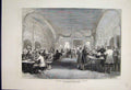 Original Old Antique Print Head Quarters Mess Dakka Afghan War Sketch 1879 19th