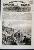Old Antique Print Rifle Club Prince Wales Lords Commons Match Sketch 1863 19th