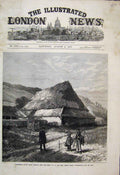 Original Old Antique Print Showyards Agricultural Show Plymouth 1865 Sketch 19th