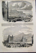 Old Antique Print Juvenile Abstainers Edinburgh Scott Monument1851 Sketch 19th