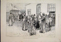 Original Old Antique Print Egyptian Donkeys Cairo Paris Exhibition 1889 19th