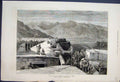Original Old Antique Print Afghan War Inside Fort Takka Camels Sketch 1879 19th