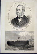 Old Antique Print 1876 Thomas Henry Magistrate Bow Street Corvette Sedan 19th