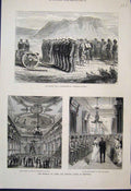Original Old Antique Print 1879 Marquis Lorne Montreal St Andrew Society Ball