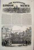 Original Old Antique Print 1864 Entry Federal Troops Altona Nobis Thor Victorian