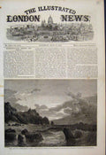 Original Old Antique Print 1865 Lands End Sunset Calm Before Storm Jackson 19th