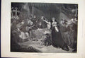 Original Old Antique Print 1892 Shaksperes Henry Viii Queen Katherine Trial 19th