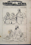 Original Old Antique Print 1881 Irish Land Trials Leading Counsel Crown Defence