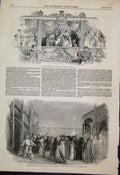 Original Old Antique Print 1851 Majestys Theatre Royal Box Florinda Opera 19th