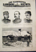 Original Old Antique Print 1881 Explosions Salford Barracks 94Th Regiment Deaths
