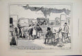 Original Old Antique Print 1883 Hanging Paintings East Wall Royal Society 19th