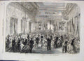 Original Old Antique Print 1865 Naval Festival Cherbourg Hotel De Ville 19th