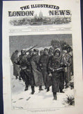 Original Old Antique Print 1878 War Bulgaria March English Prisoners Victorian