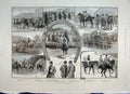 Old Antique Print 1894 Race Meeting Hurdle Canter Weigh Inn Steeplechase 19th