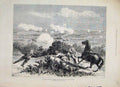 Original Old Antique Print 1882 Egypt War View Action Exchange Fire Mahuta 19th