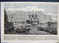 Original Old Antique Print 1863 Canadian Lumber Trade Timber Coves Quebec 19th