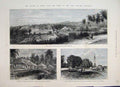Original Old Antique Print 1883 Straits Sunda Java Scene Late Volcano Victorian