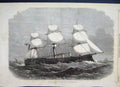 Original Old Antique Print 1867 Iron Clad Fleet Hms Lord Clyde Ship Sea 19th
