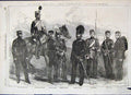 Original Old Antique Print 1854 English Militia Yeomanry Cavalry Essex Rifle