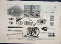 Original Old Antique Print 1877 Torpedo Warfare Illustrations Harveys Levers