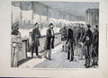 Original Old Antique Print 1882 Khedive Visit Duke Connaught Helicon Victorian