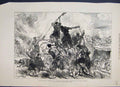 Original Old Antique Print 1877 Karahassankoi Battle Turkish Russian Trench 19th