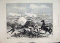 Original Old Antique Print 1882 Egypt View War Fighting Aug 24Th Mahuta 19th