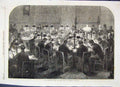 Original Old Antique Print 1867 Reporters Room House Commons 19th
