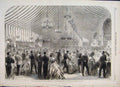 Original Old Antique Print 1865 International Naval Portsmouth Ball Victorian